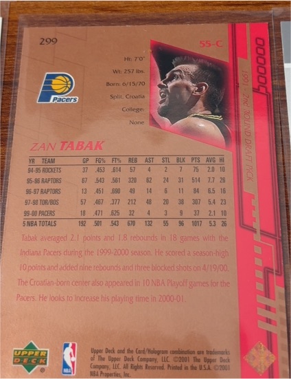 1996-97 Upper Deck #119 Zan Tabak — front