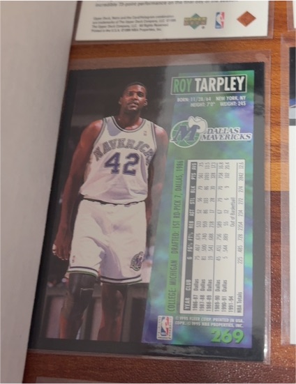 1991-92 Upper Deck #269 Roy Tarpley — front