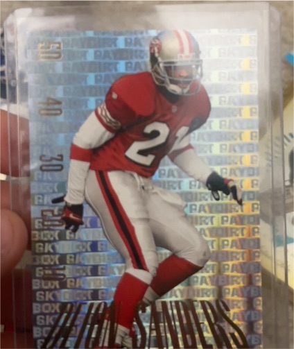 1995 Skybox Premium Paydirt Gold #PD24 Deion Sanders San Francisco 49ers — front