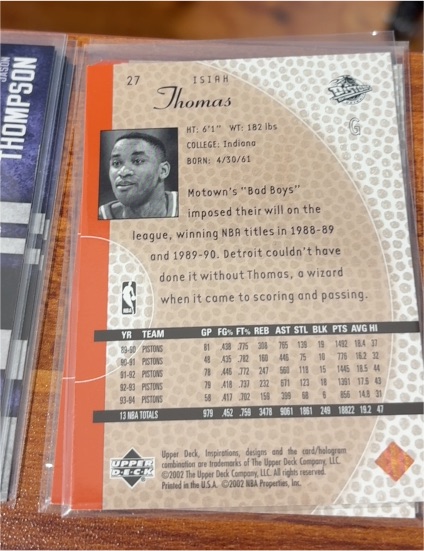 1992-93 Upper Deck #27 Isiah Thomas — front