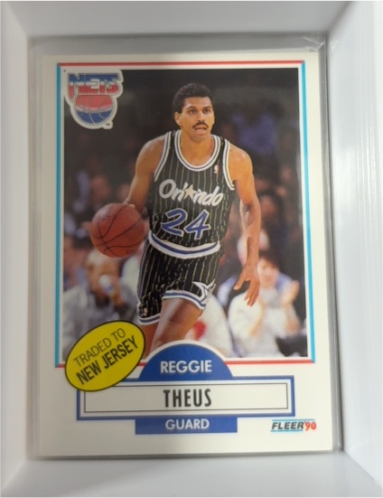 1990 Fleer #136 Reggie Theus — front
