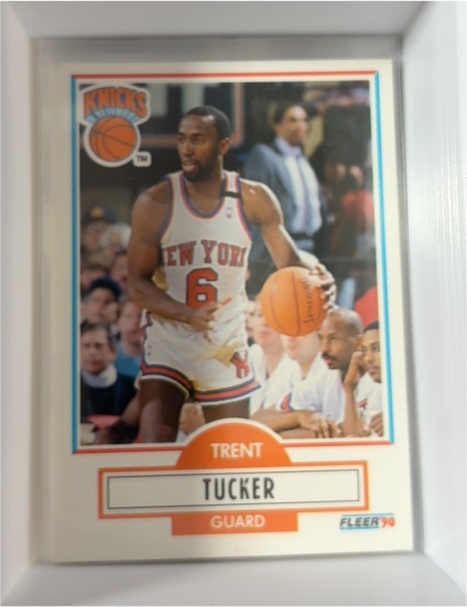 1990 Fleer #129 Trent Tucker — front