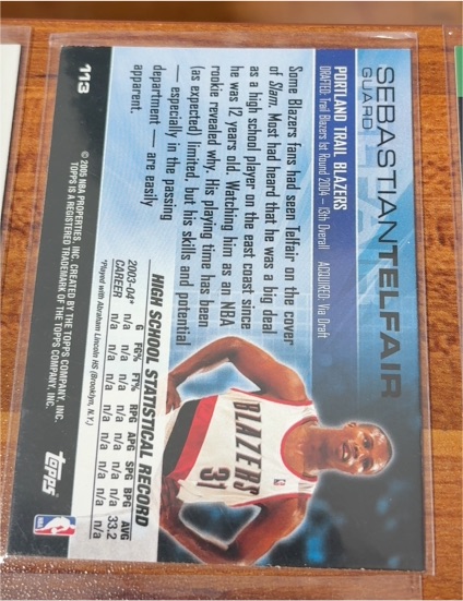 2005-06 Topps #113 Sebastian Telfair — front