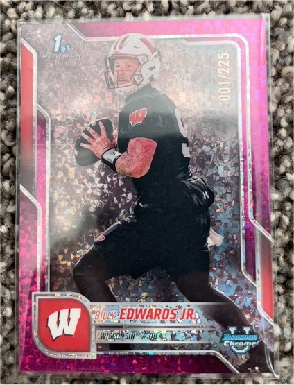 2025 Bowman University Chrome #8 Billy Edwards Jr. — front