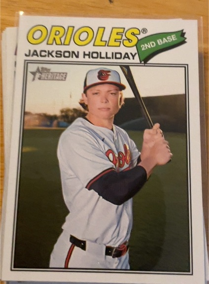 2026 Topps Heritage #218 Jackson Holliday — front