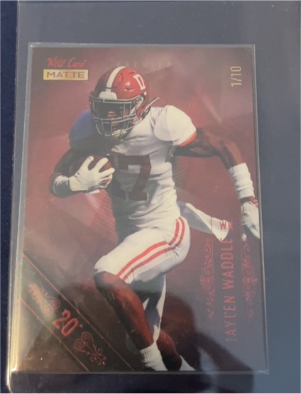 2021 Wild Card Matte #MBC-12 Jaylen Waddle Alabama Crimson Tide — front