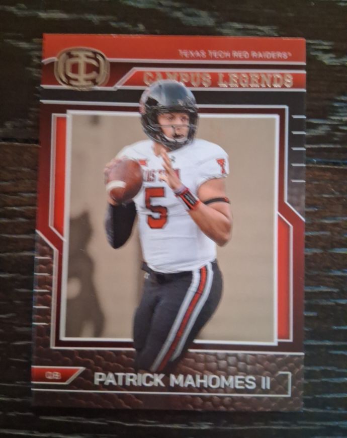 2025 Panini Icon Collection Campus Legends #CL-1 Patrick Mahomes II Texas Tech Red Raiders — front
