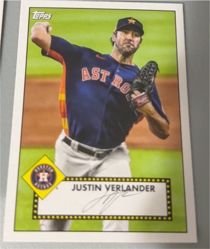 2021 Topps Series 1 1952 Redux #T52-16 Justin Verlander — front