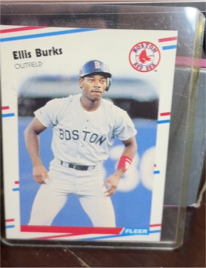 1988 Fleer #348 Ellis Burks — front