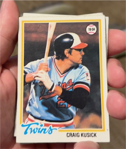 1978 Topps Baseball #B186 Craig Kusick — front