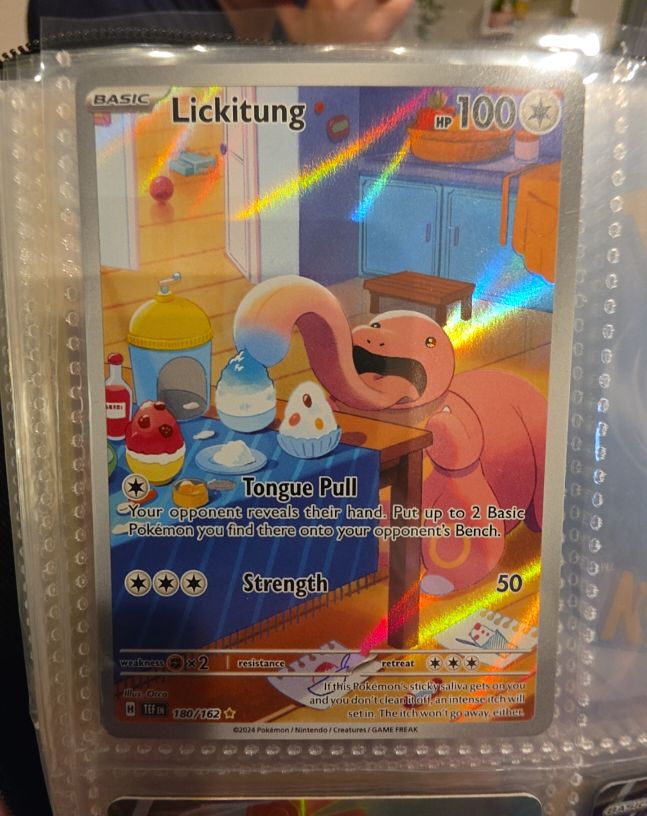2024 Pokemon TCG Temporal Forces #180/162 Lickitung Illustration Rare — front