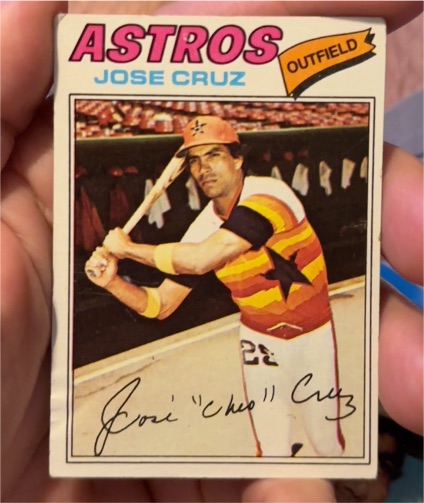 1977 Topps #42 Jose Cruz Houston Astros — front