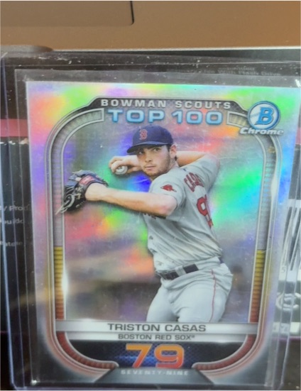 2021 Bowman Chrome #BTP-79 Triston Casas Bowman Scouts Top 100 — front