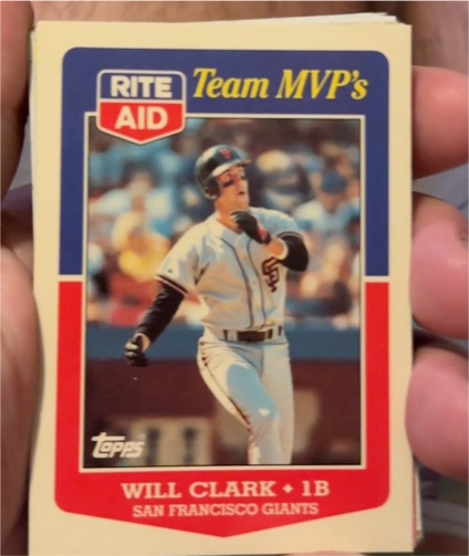 1988 Topps Rite Aid Team MVP's #12 Will Clark — front