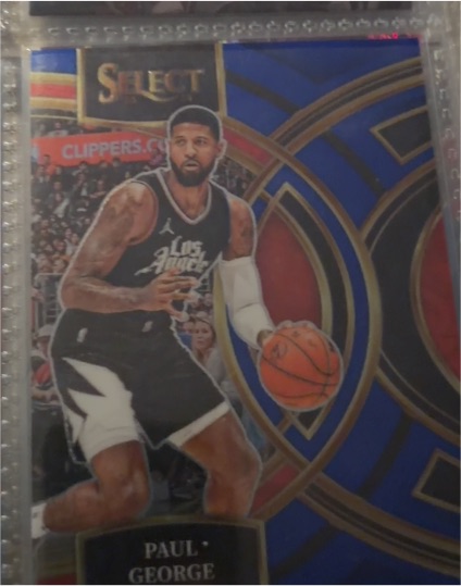 2023-24 Panini Select Premier Level Blue #187 Paul George — front
