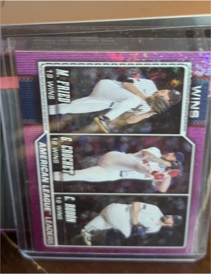 2026 Topps Series 1 #130 American League Wins Leaders M. Fryer / L. Crochet / C. Rodon — front