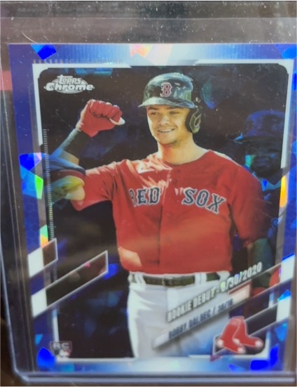 2021 Topps Chrome Update Sapphire #US212 Bobby Dalbec RC Boston Red Sox — front