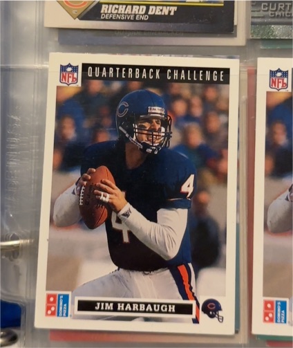 1991 Upper Deck Domino's Pizza Quarterback Challenge #3 Jim Harbaugh — front