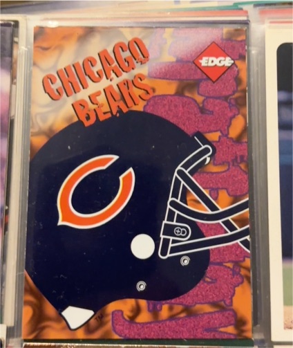 1995 Collector's Edge Chicago Bears Helmet Sticker — front