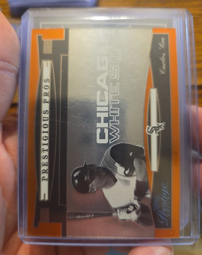 2005 Playoff Prestige Prestigious Pros Orange #PP-93 Carlos Lee — front