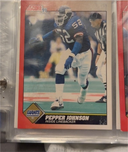 1991 Score #152 Pepper Johnson — front