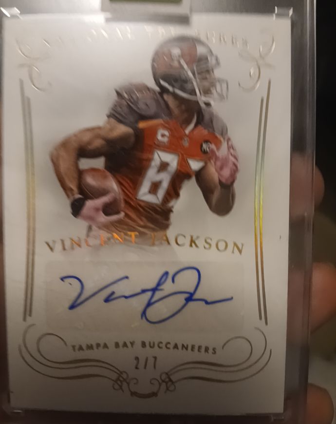 2014 Panini National Treasures #S-VJ Vincent Jackson — front