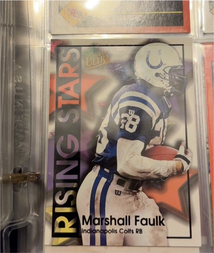 1997 Fleer Ultra Rising Stars #9RS Marshall Faulk — front