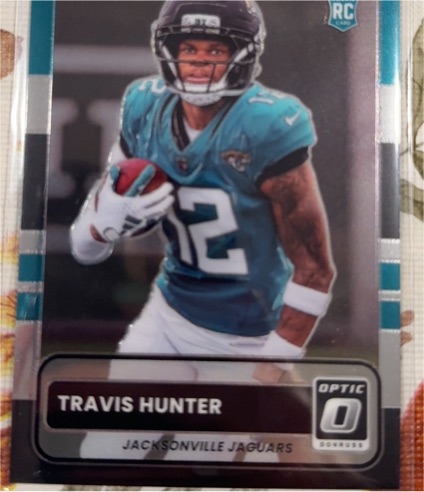 2025 Panini Donruss Optic #5 Travis Hunter 2015 Retro Rookie — front