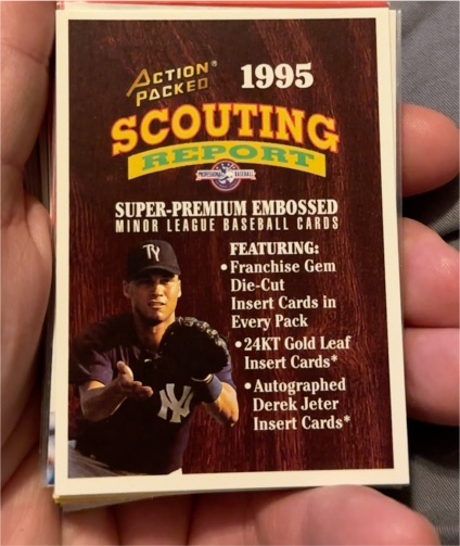 1995 Action Packed Scouting Report #Header Card Derek Jeter — front