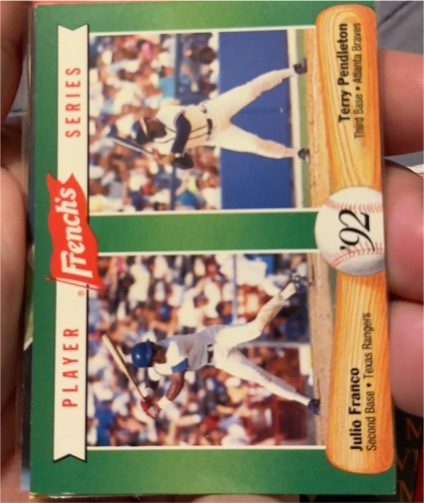 1992 French's Player Series #3 Julio Franco / Terry Pendleton — front
