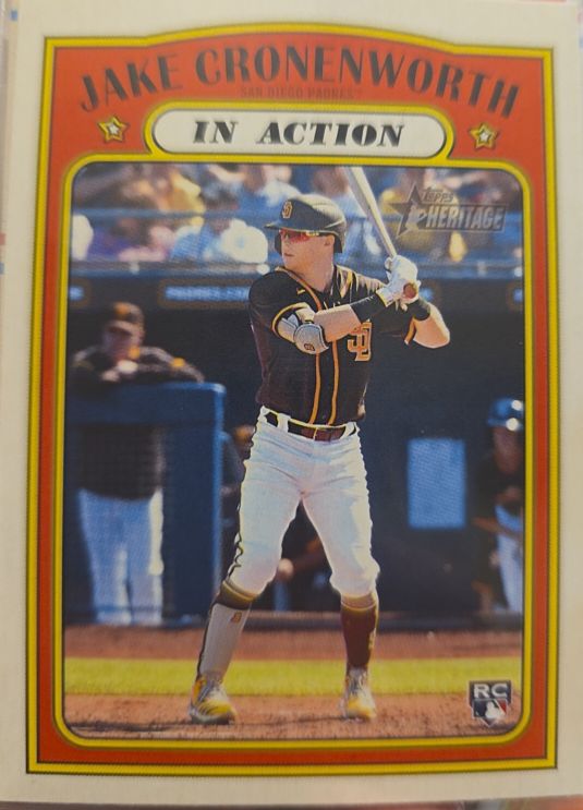 2021 Topps Heritage In Action #20 Jake Cronenworth — front