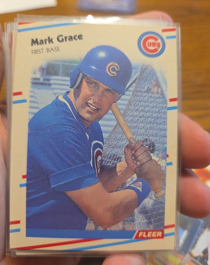1988 Fleer Update #U-77 Mark Grace Rookie Card — front