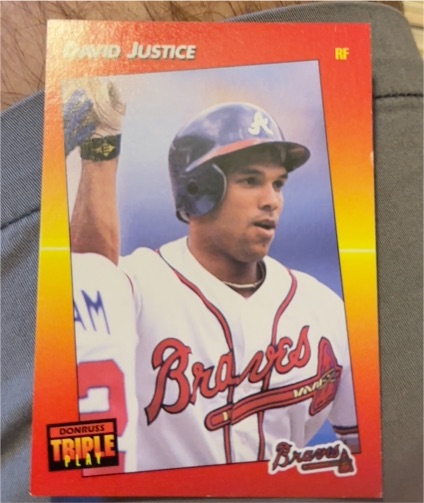 1992 Donruss Triple Play #217 David Justice — front