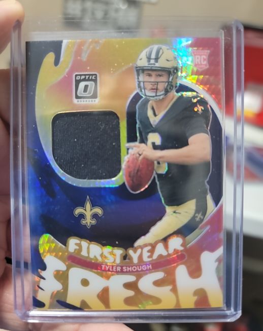 2025 Panini Donruss Optic #FYFBH-TSH Tyler Shough First Year Fresh Patch — front