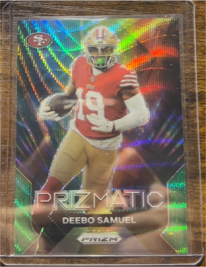 2023 Panini Prizm #17 Deebo Samuel Prizmatic Green Wave — front