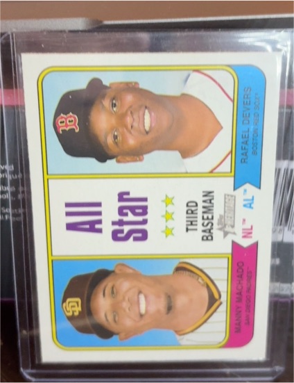 2023 Topps Heritage #334 All Star Third Baseman Manny Machado/Rafael Devers — front