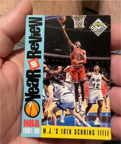 1997-98 Upper Deck UD Choice #189 Michael Jordan Year in Review — front