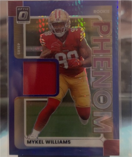 2025 Panini Donruss Optic #RPBH-MWS Mykel Williams Rookie Phenom Patch — front