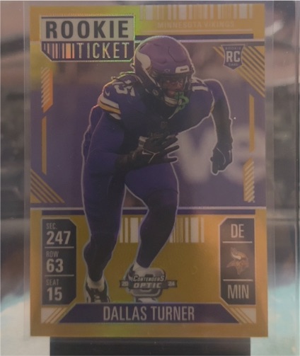 2024 Panini Contenders Optic #69 Dallas Turner Rookie Ticket — front