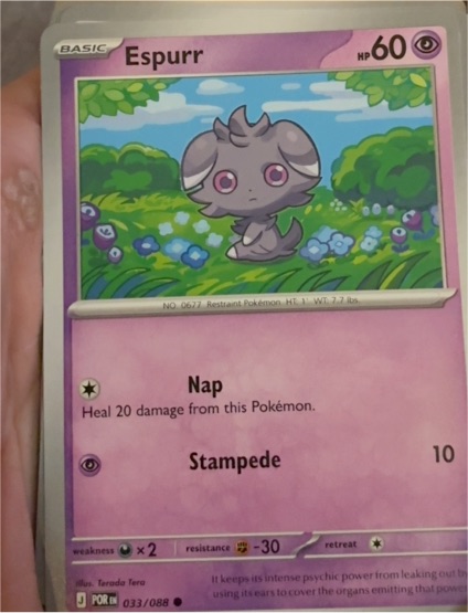 2026 Pokémon #033 Espurr — front