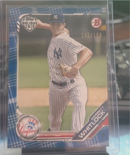 2019 Topps Holiday Bowman Blue Prospects #TH-GW Garrett Whitlock — front