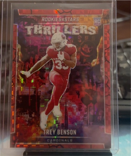 2024 Panini Rookies & Stars Thrillers Red Plaid #T-TBN Trey Benson — front