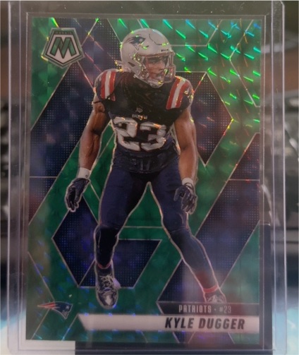 2025 Panini Mosaic #49 Kyle Dugger Green Mosaic Prizm — front