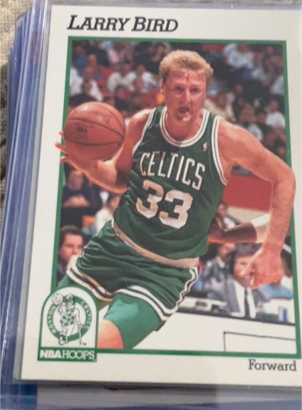 1991-92 Hoops #9 Larry Bird — front