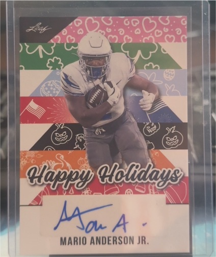 2025 Leaf Holiday #BA-MA1 Mario Anderson Jr. — front