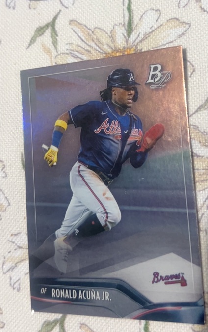 2021 Bowman Platinum #9 Ronald Acuña Jr. — front