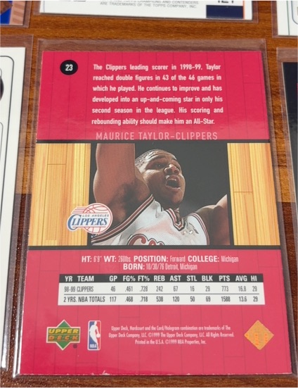 1998-99 Upper Deck To The Net #165 Maurice Taylor — front