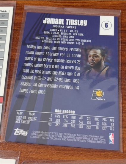 2004 Topps #48 Jamaal Tinsley — front