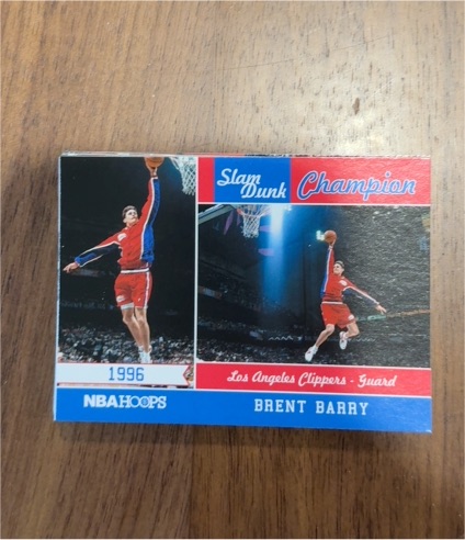 1996 NBA Hoops Slam Dunk Champion Brent Barry — front