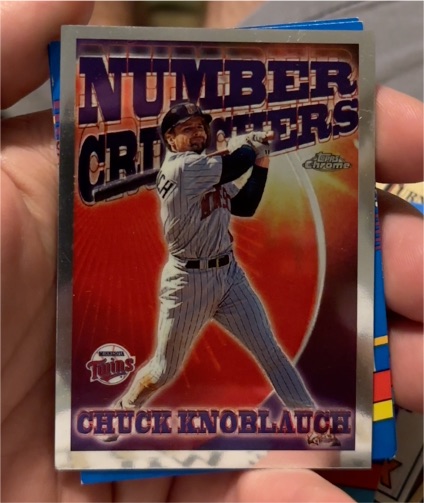 1997 Topps Chrome #SB5 Chuck Knoblauch Season's Best Number Crunchers — front